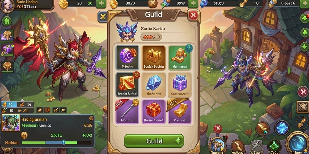 Ilustrasi momen pertempuran epik dalam game.